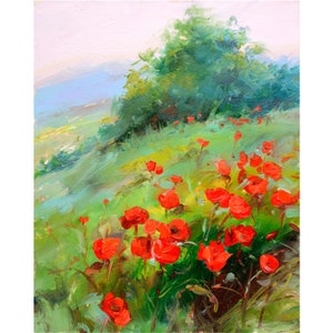 Landscape Oil painting. Original Hand-Painted Painting.