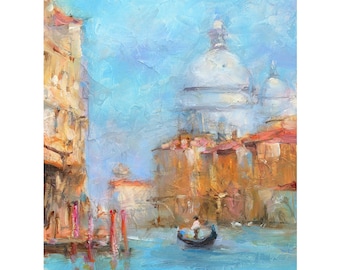 Venedig Ölgemälde Kunst, Italien Wanddekor, handgemachte Malerei Auf Holz.