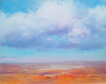 Original Ölgemälde: Utah Sommer Landschaft, 8x10 Felder