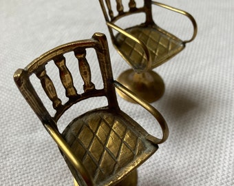 Ornamental Brass Chairs
