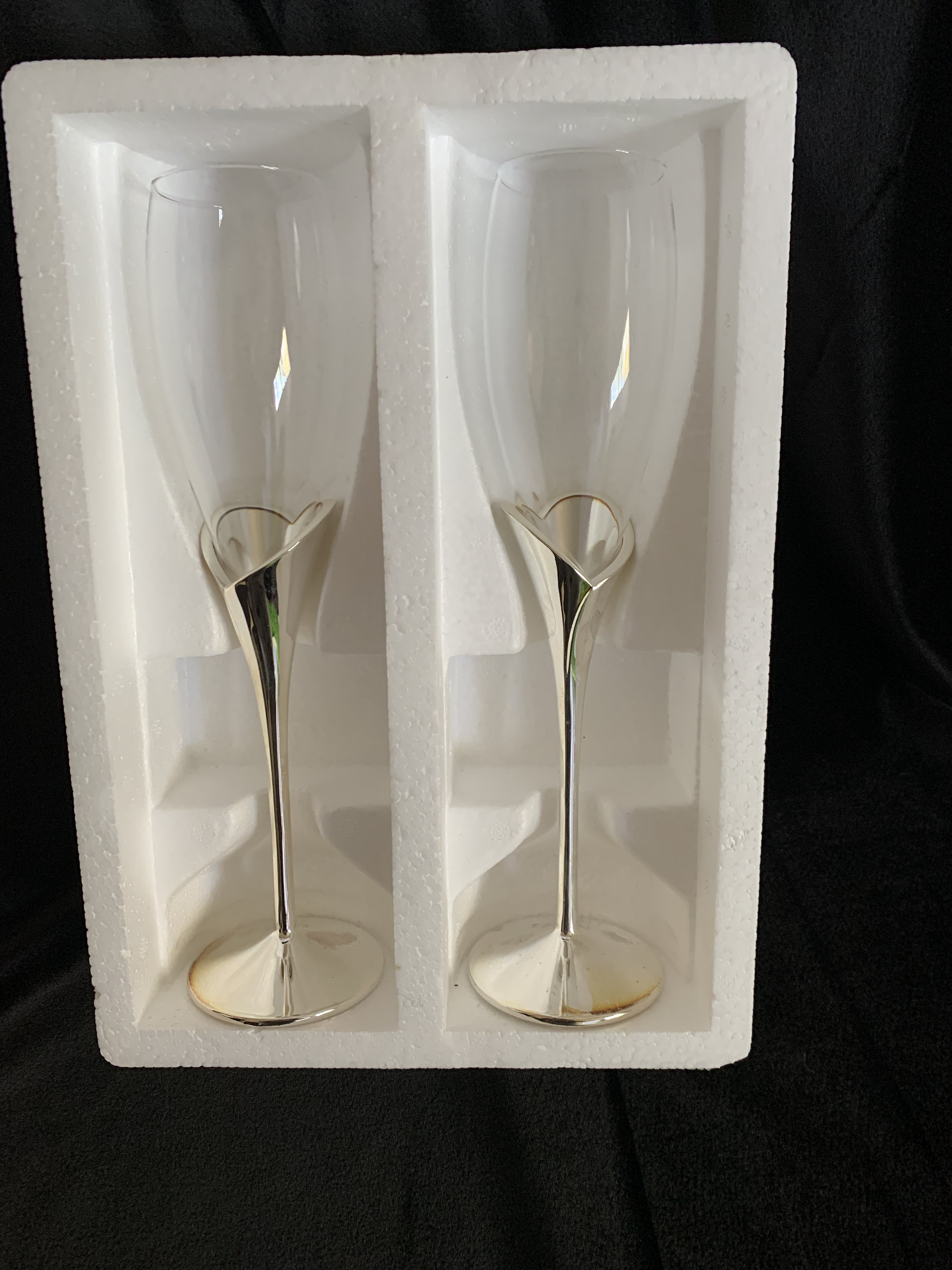 Lenox Silver Based Champagne Flutes