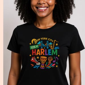 Harlem New York City T-Shirt, Harlem Graphic Tee, Harlem T Shirt, Harlem Pride Gift, New York Tee, NYC Shirt, City T Shirt
