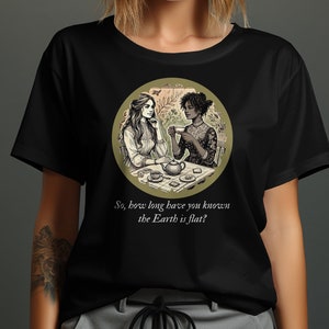 Illustration vintage de débat de la terre plate, t-shirt original de la théorie de la terre plate, conception drôle de terre plate