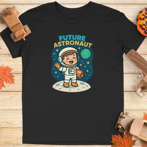 Future Astronaut T-Shirt, Cute Space Design, Kids Astronaut T-Shirt, Dream Big, Space Lover Gift, Childrens Space Shirt
