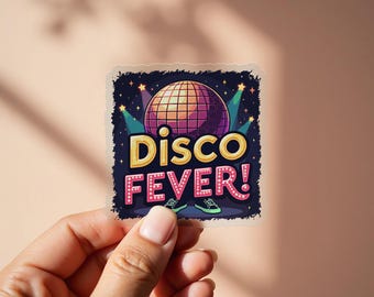 Disco Ball Sticker: Retro 70s Dance Party Decor