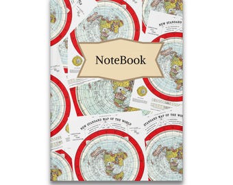 Vintage World Map Notebook: Travel Diary, Adventure Journal
