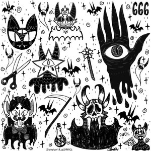Spooky Doodles 2 | Digital Art Download | Phone Wallpaper