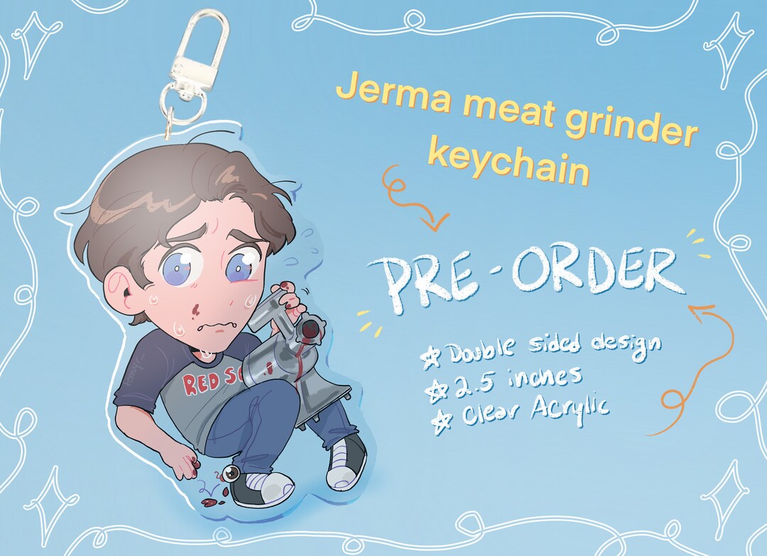 PREORDER Jerma Cute Meat Grinder Keychain Etsy