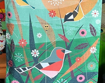 Birds in the meadow Tea towel