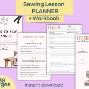 Caderno de Planejamento de Aulas de Costura | Guia para Iniciantes em Costura e Leitura de Moldes (PDF)