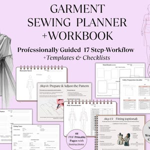 Cahier d'exercices de couture, agenda professionnel, outil de suivi des patrons (téléchargement PDF)