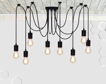 Multi pendant light Octopus chandelier 3 5 Hanging lights Industrial Lighting Spider chandelier Pendant lighting Industrial Chandelier Multi pendant light Octopus chandelier 3 5 Hanging lights Industrial Lighting Spider chandelier Pendant lighting Industrial Chandelier