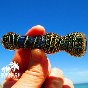 Chillum | Glass Pipe | Air Pocket | Blue | Tobacco Pipes