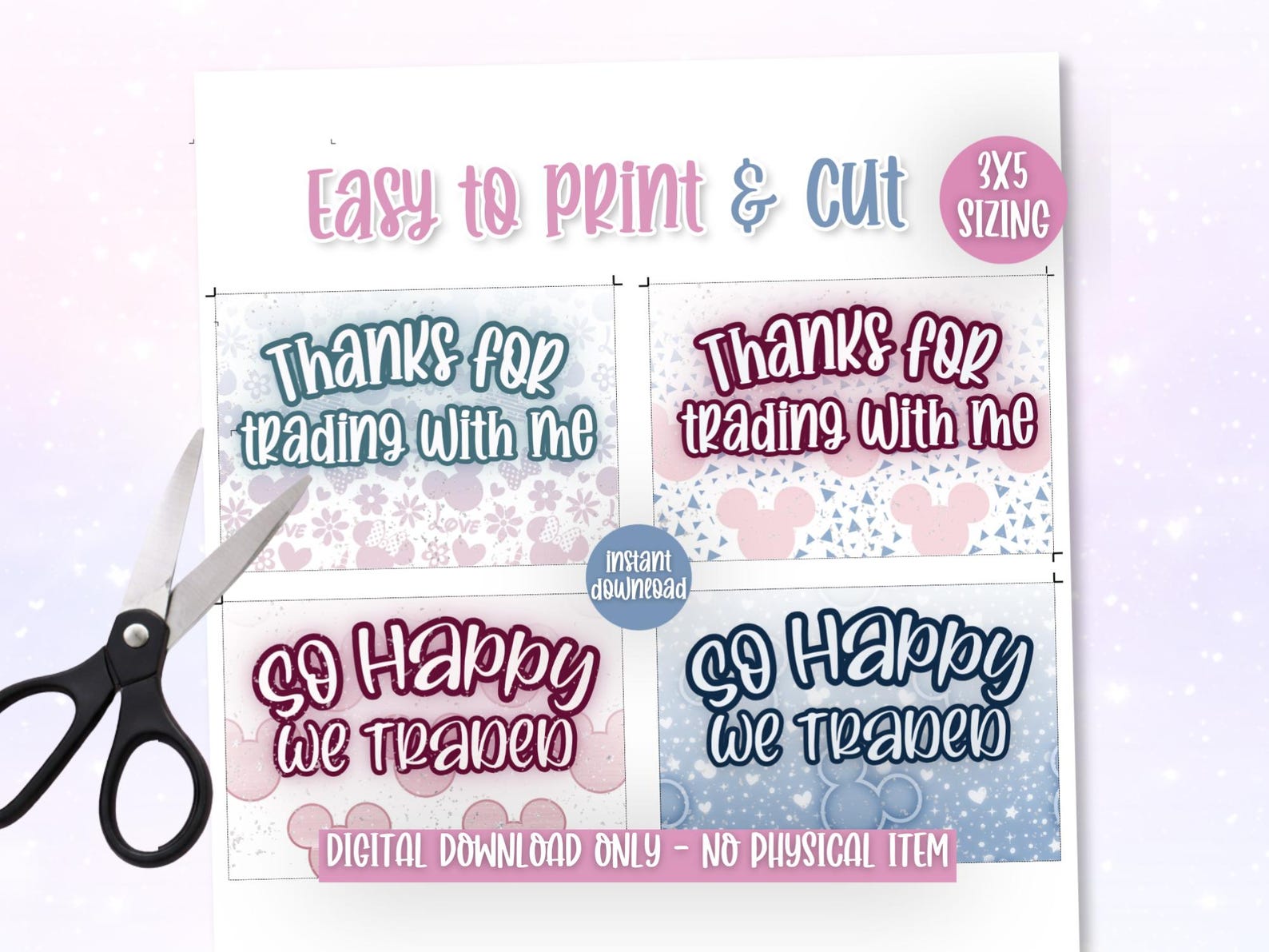 Mail Insert Designs Printable Pin Backer Cards | Pin Mail Inserts, Trader Supplies (digital ...