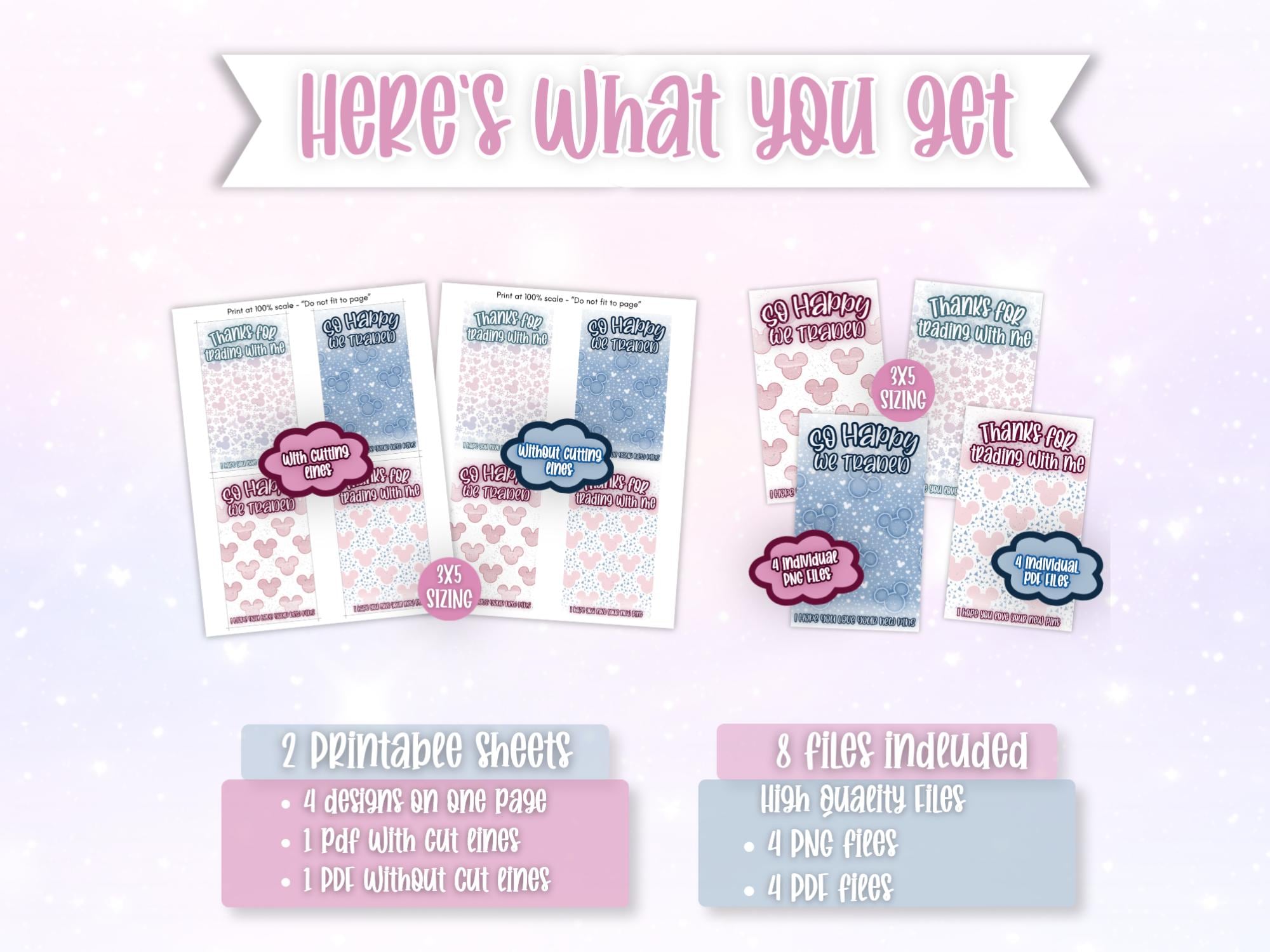 Mail Insert Designs Printable Pin Backer Cards | Pin Mail Inserts, Trader Supplies (digital ...
