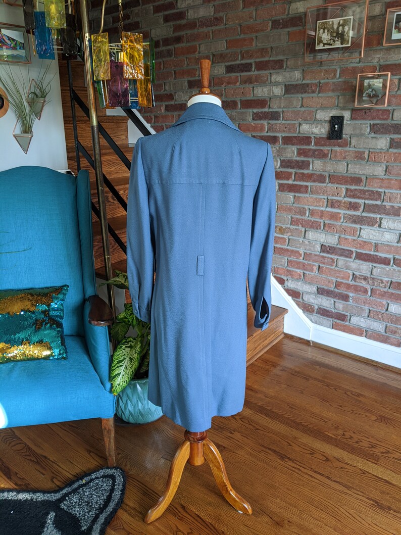 Vintage 1960's 70's Light Blue Trench Coat by Jack Feit image 9