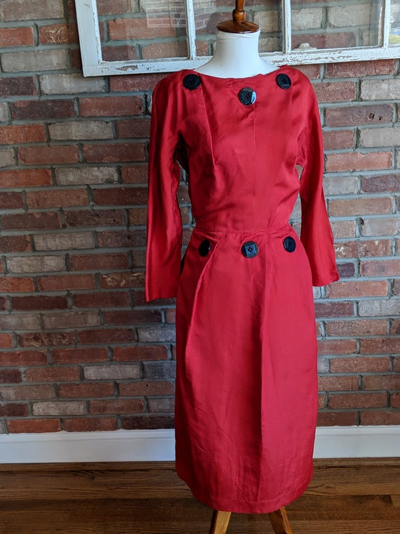 ruby red dress vintage
