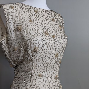 Vintage 1950's Beaded Edith Fornarotto Sleeveless Blouse with Back Buttons image 2