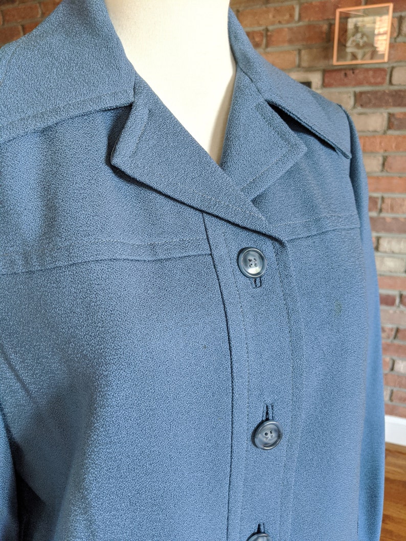 Vintage 1960's 70's Light Blue Trench Coat by Jack Feit image 5