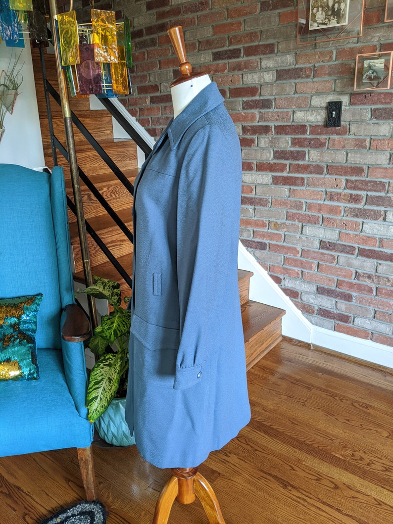 Vintage 1960's 70's Light Blue Trench Coat by Jack Feit image 8