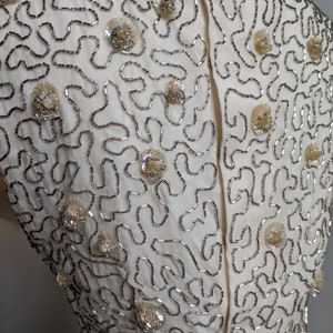 Vintage 1950's Beaded Edith Fornarotto Sleeveless Blouse with Back Buttons image 9