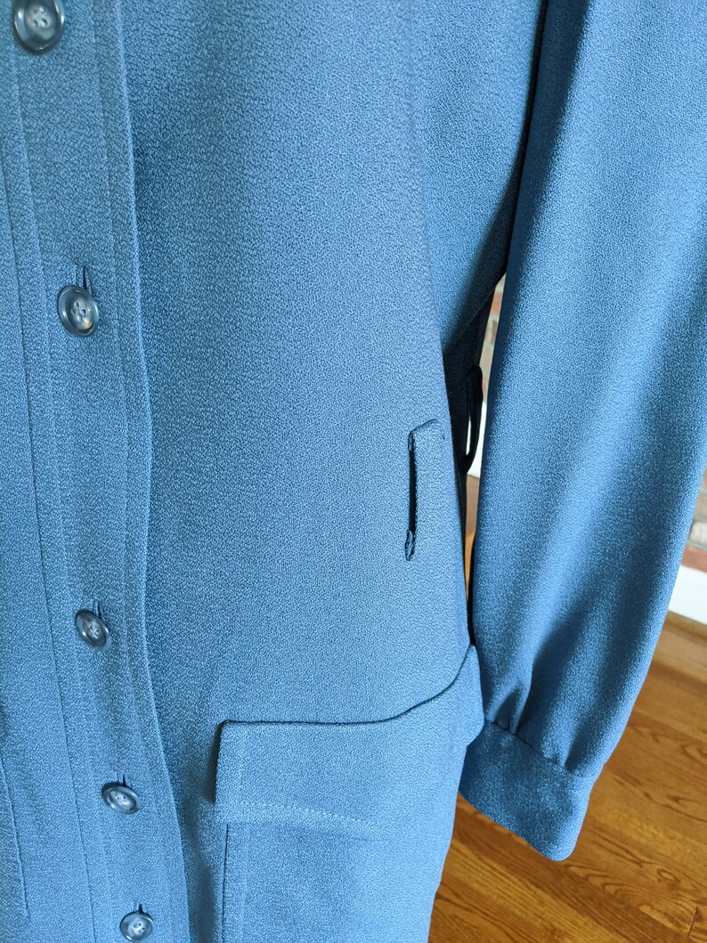 Vintage 1960's 70's Light Blue Trench Coat by Jack Feit image 6