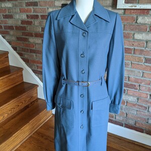 Vintage 1960's 70's Light Blue Trench Coat by Jack Feit image 10