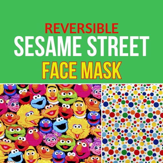 Sesame Street Face Mask Elmo Face Mask Big Bird Mask | Etsy