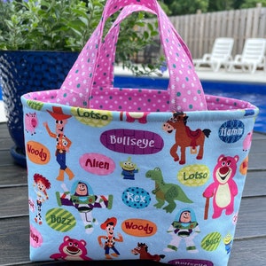 Toy Story Toddler Tote Bag, Kids Purse, KidsTote Bag, Disney Bag, Character, Reversible, Woody, Buzz, Jessie, Rex, Bullseye image 2