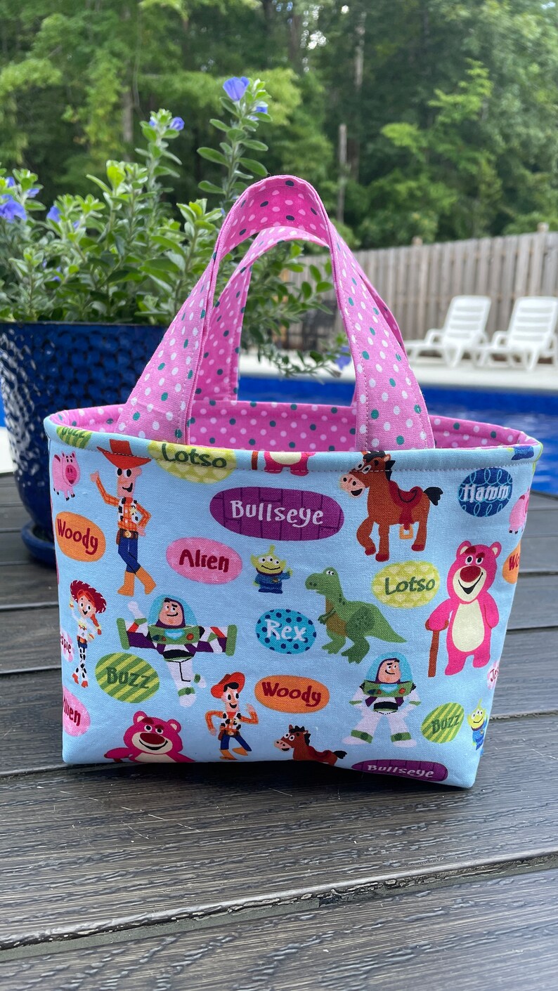 Toy Story Toddler Tote Bag, Kids Purse, KidsTote Bag, Disney Bag, Character, Reversible, Woody, Buzz, Jessie, Rex, Bullseye image 2