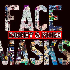Disney Face Mask, Reversible,  Reusable, Washable, 2 sided, Cotton, Adult Face Mask, Youth Face Mask, Toddler Face Mask, HANDMADE in USA