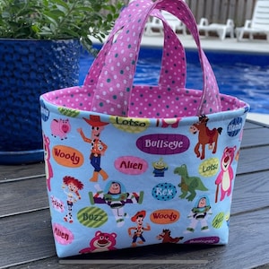 Toy Story Toddler Tote Bag, Kids Purse, KidsTote Bag, Disney Bag, Character, Reversible, Woody, Buzz, Jessie, Rex, Bullseye image 1
