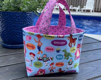 Toy Story Toddler Tote Bag, Kids Purse, KidsTote Bag, Disney Bag, Character, Reversible, Woody, Buzz, Jessie, Rex, Bullseye