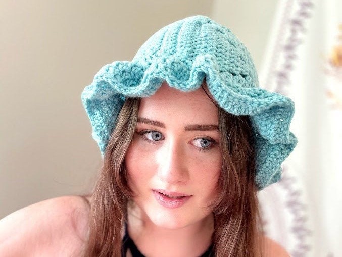 Custom Crochet Ruffle Brim Granny 