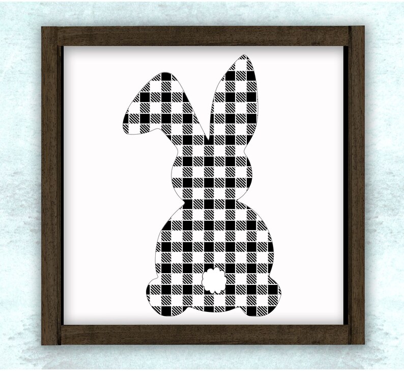 Download Buffalo Plaid Easter Bunny Silhouette Svg Png Wood Sign Silhouette Cricut Printable Craft Supplies Tools Stencils Templates Delage Com Br