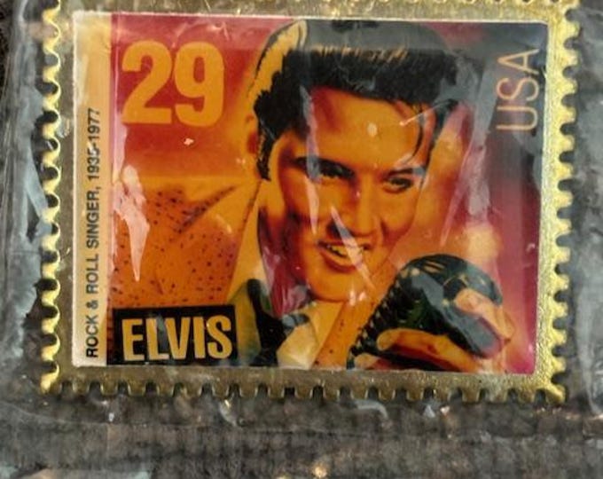 Vintage 1992 Elvis Presley 29 Cent Postal Stamp Lapel Pin - Etsy