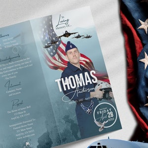 Programma funebre dell'aeronautica militare statunitense: modello a tre ante "Saluto in volo" (download digitale)