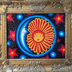 The Fourth Day - original acrylic painting on canvas board (framed)