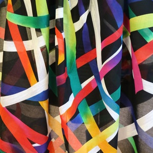 Bright streamers pure cotton voile
