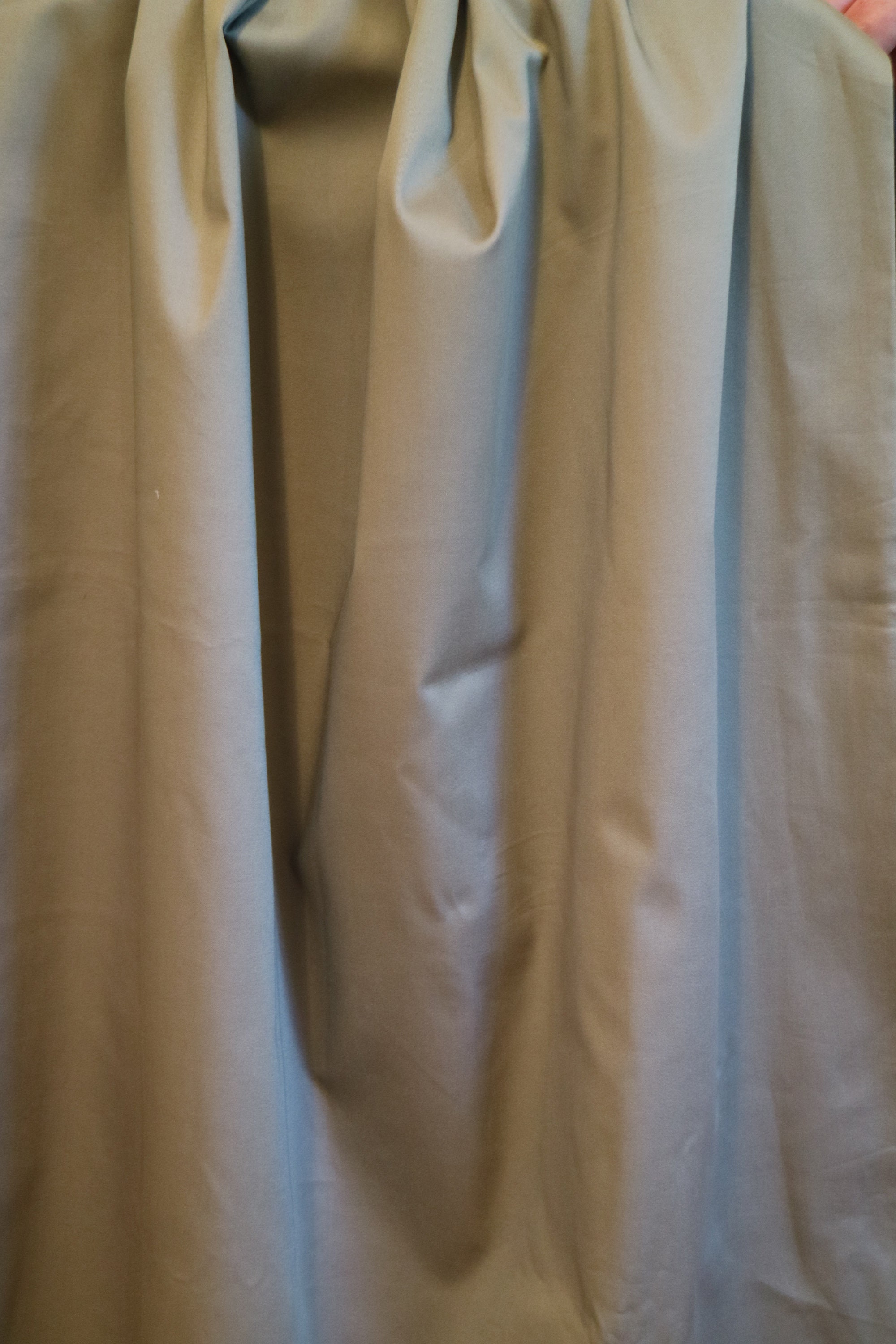 Khaki cotton elastane sateen