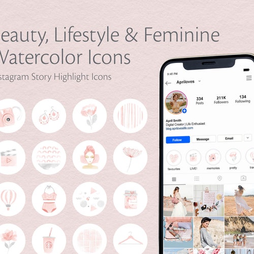 BEAUTY HIGHLIGHT ICONS for Instagram Beauty and Skincare - Etsy