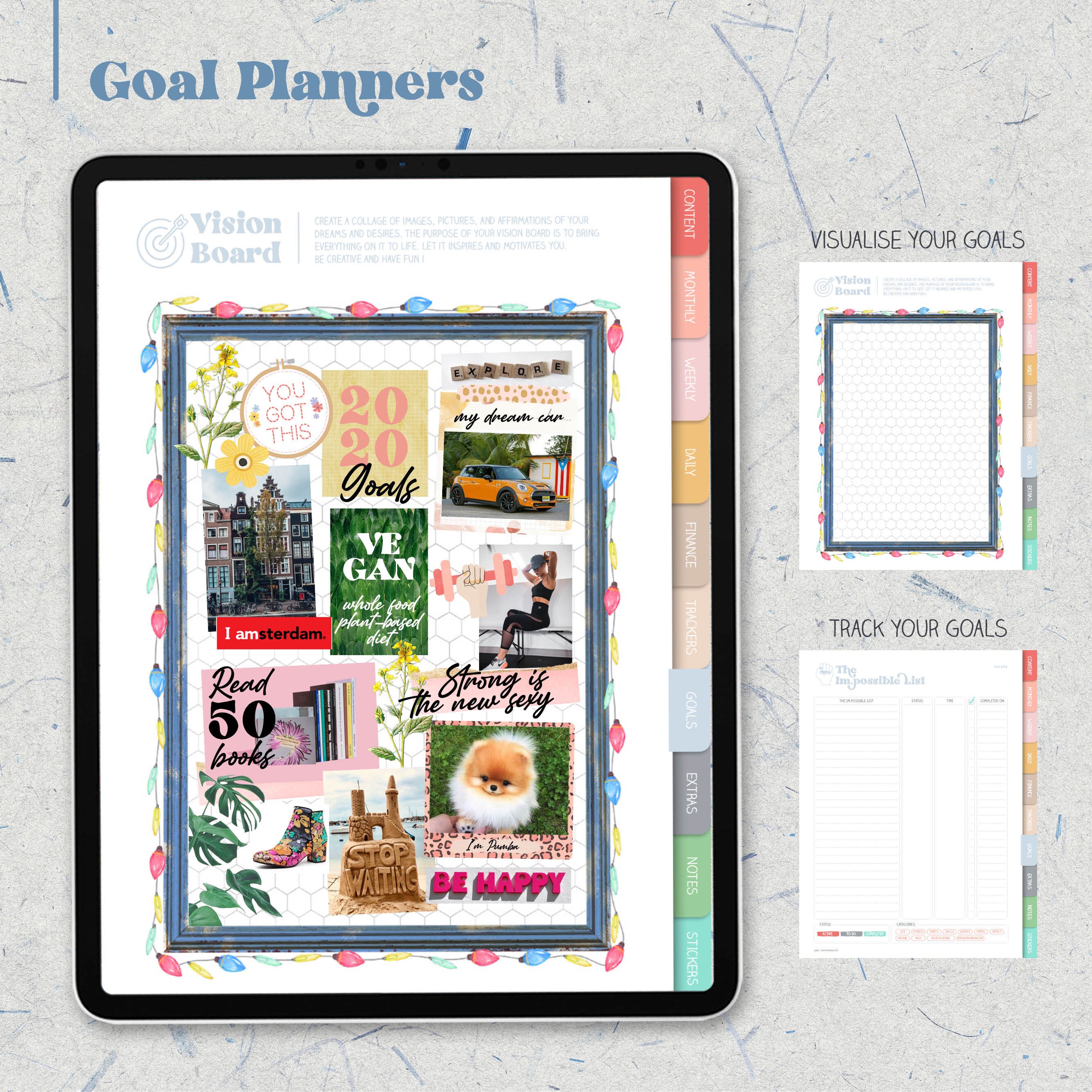 Undated Digital Life Planner, iPad Planner, Cute Goodnotes Planner ...