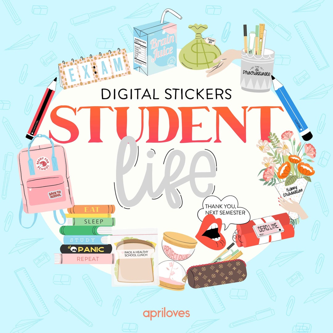 First Gen Student Transparent Sticker Student Life Digital Stickers, Back to School Goodnotes Stickers, Study ...
