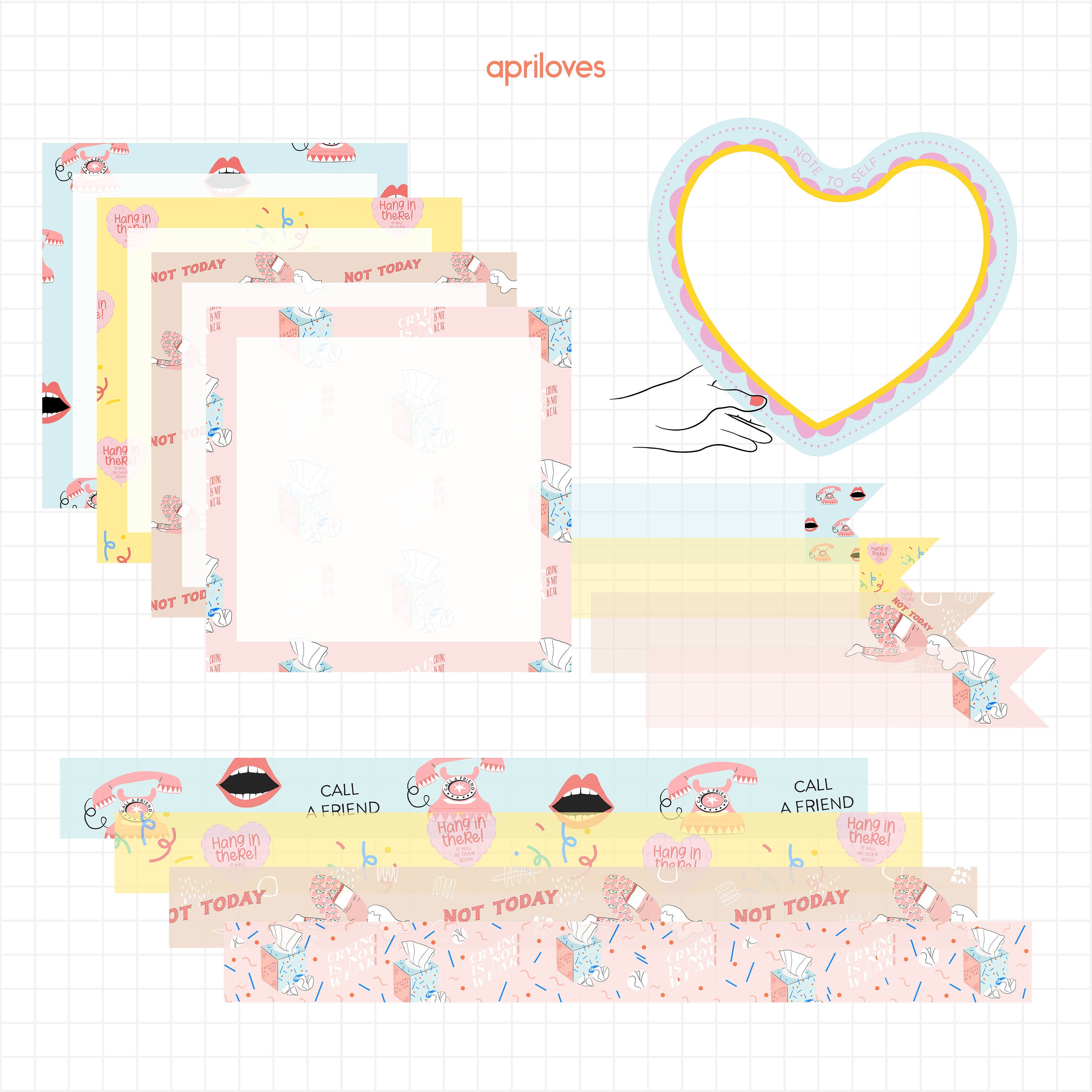 SELF CARE Digital Stickers Cute Goodnotes Stickers for - Etsy
