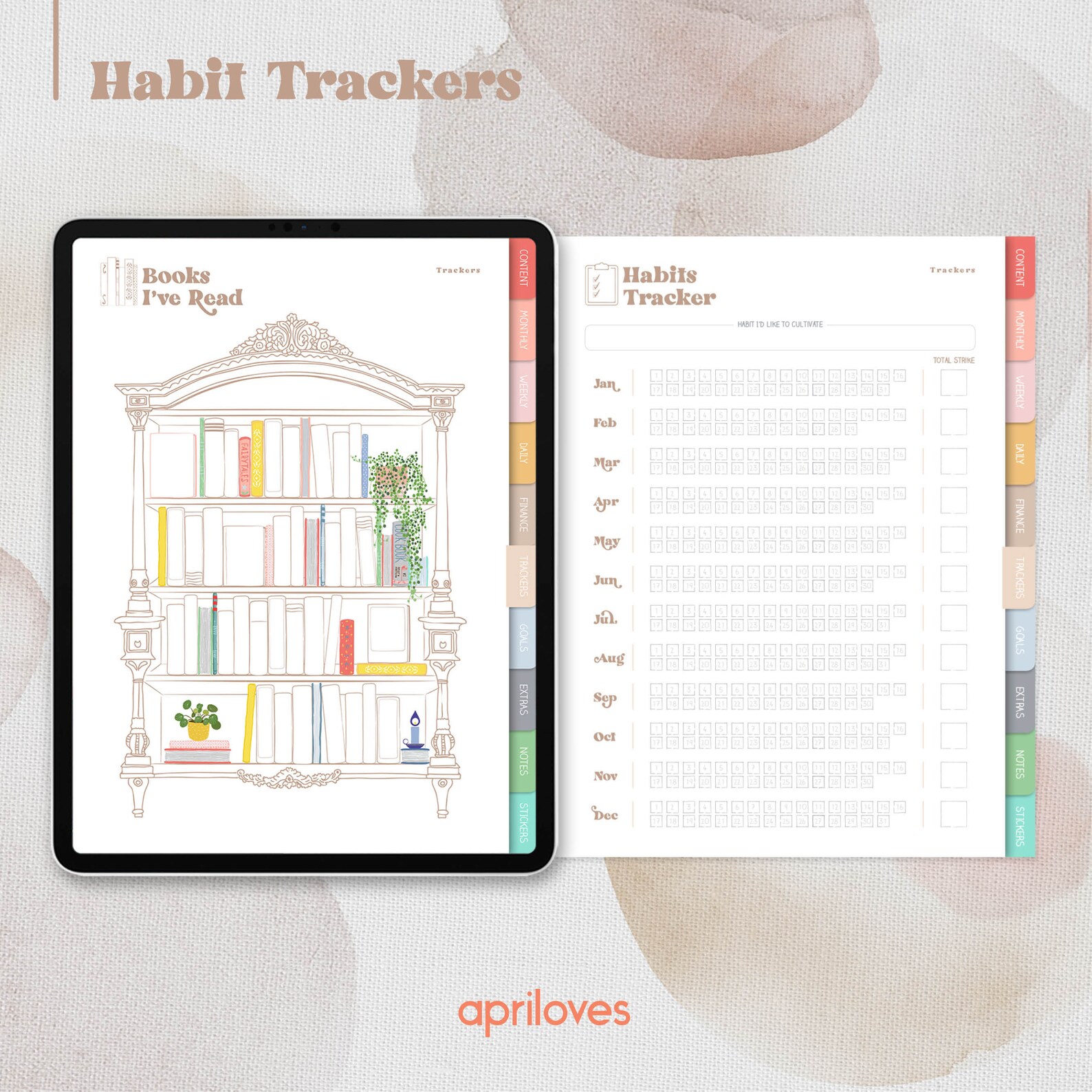 Undated Digital Life Planner, iPad Planner, Cute Goodnotes Planner ...