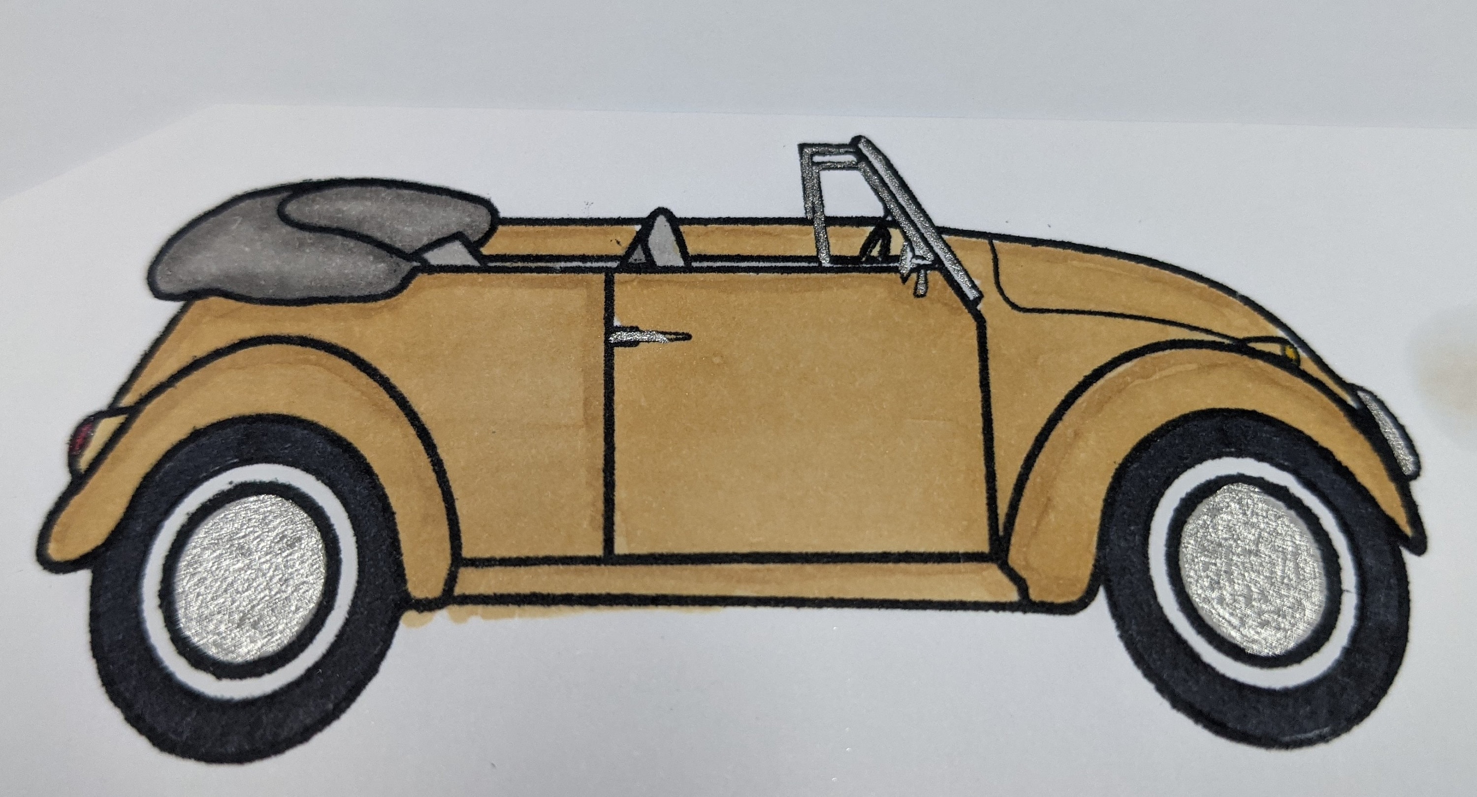 Happy Birthday VW Bug Card - Etsy