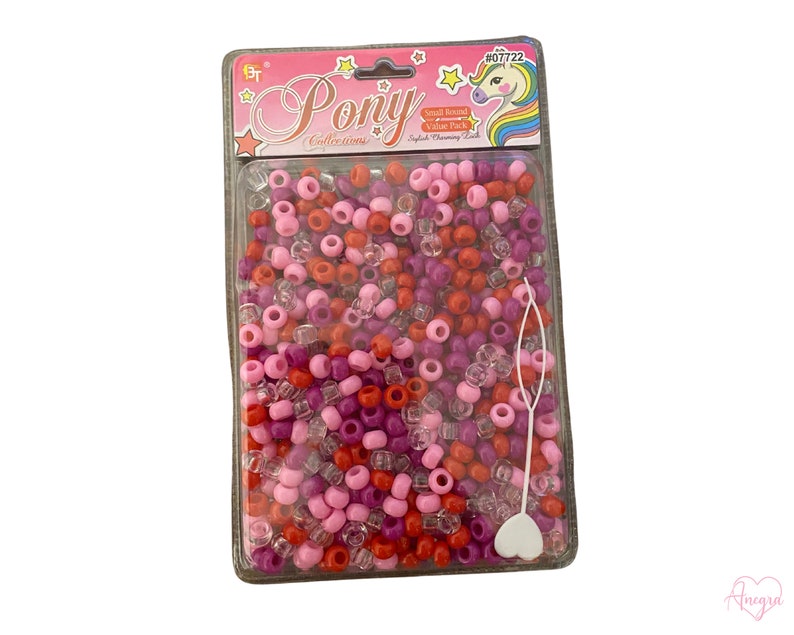 Girls Clear Glitter Hair Beads Colors Perfect for Braids Etsy