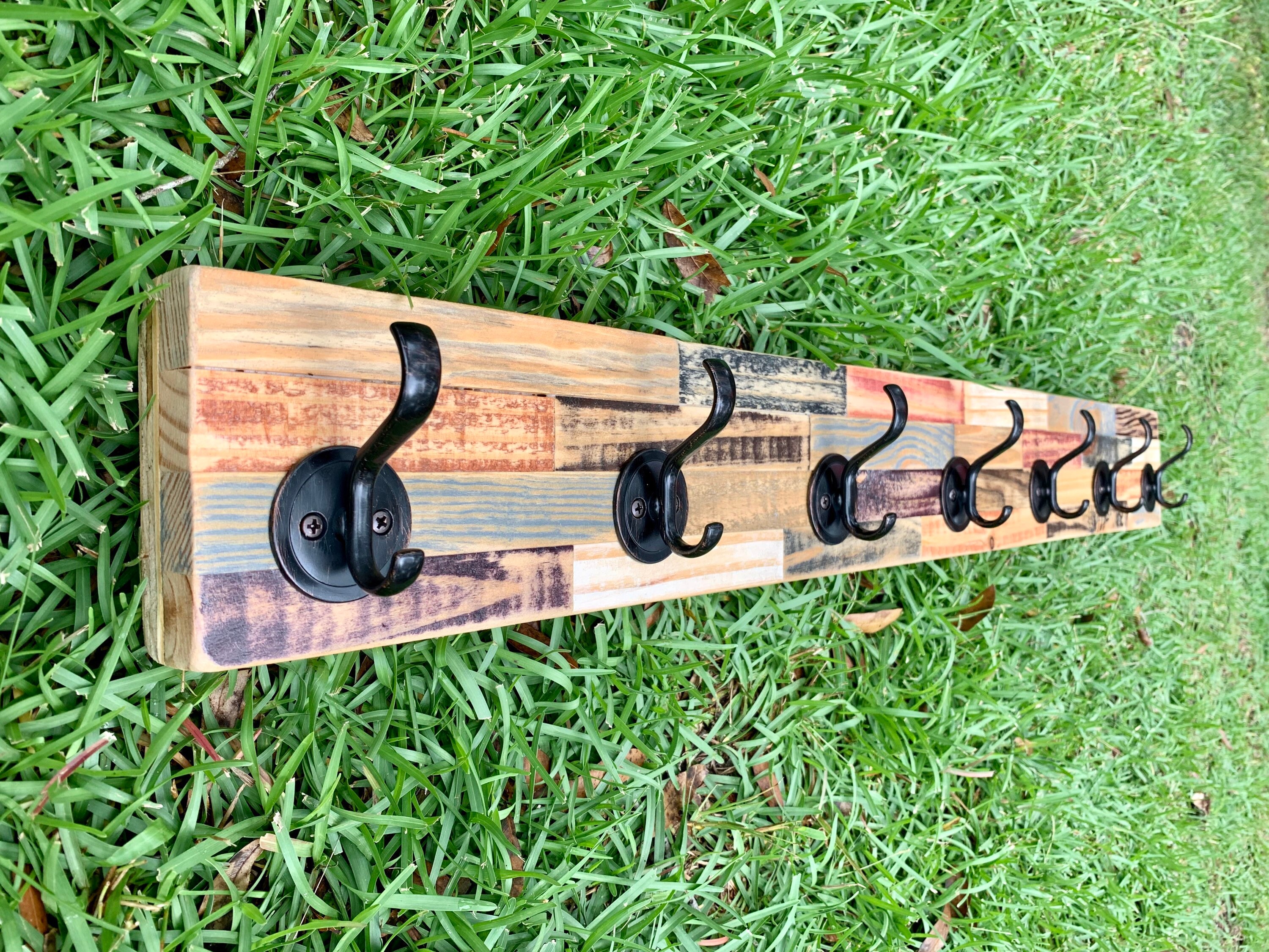 Rustic Coat Rack Entryway Organizer Coat Rack Wall Mount Etsy