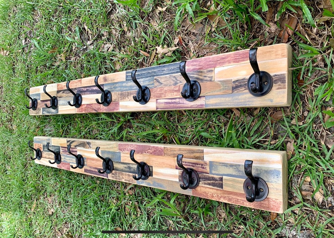 Rustic Coat Rack Entryway Organizer Coat Rack Wall Mount Etsy