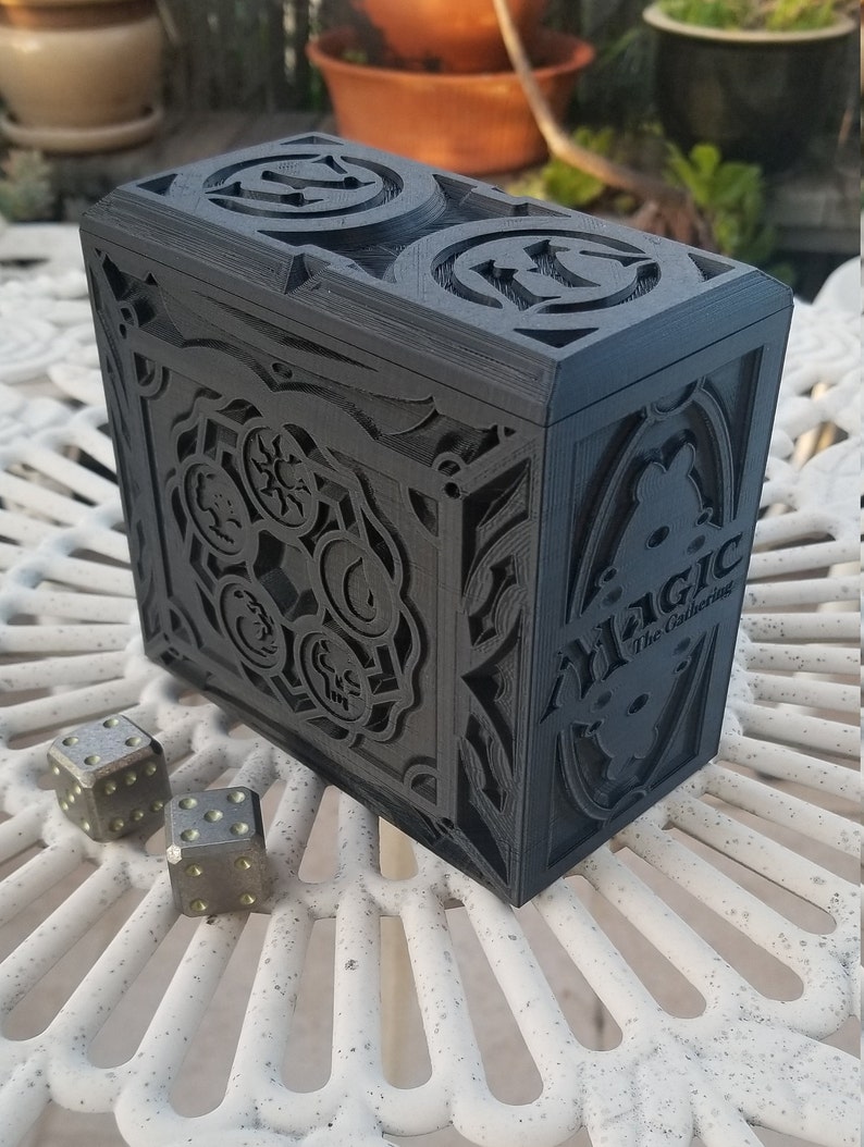 Magic the Gathering Deck and Dice Box Elements sleeved Etsy